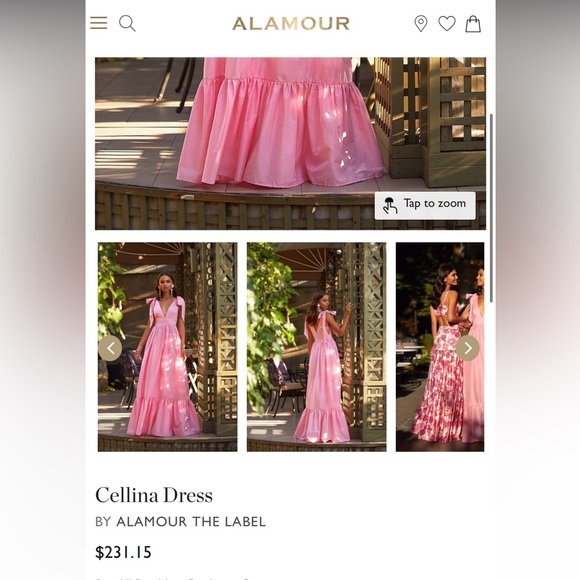 Alamour The Label Pink Cellina Maxi Dress - Picture 3 of 6